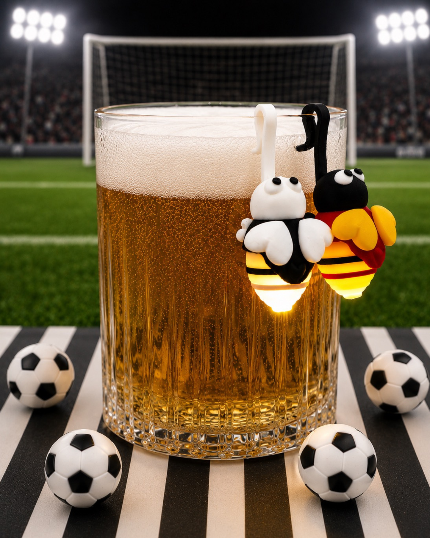 Glasanhänger Glühwürmchen FUßBALL EDITION inkl. Ballonlichter