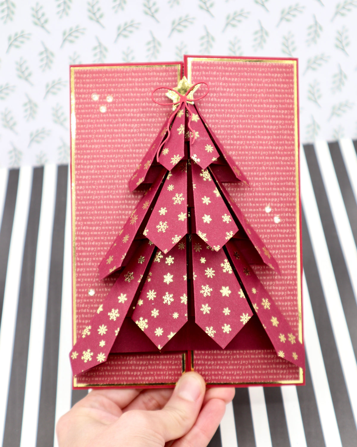 Christmas Tree Card incl. Bonus Tutorial - measurements & scoring lines in CM (PDF-Download) ENGLISH
