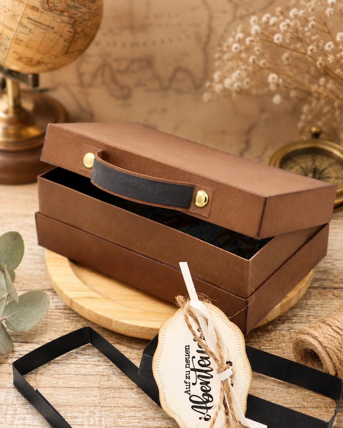 Suitcase Box- measurements & scoring lines in CM (PDF-Download) ENGLISH