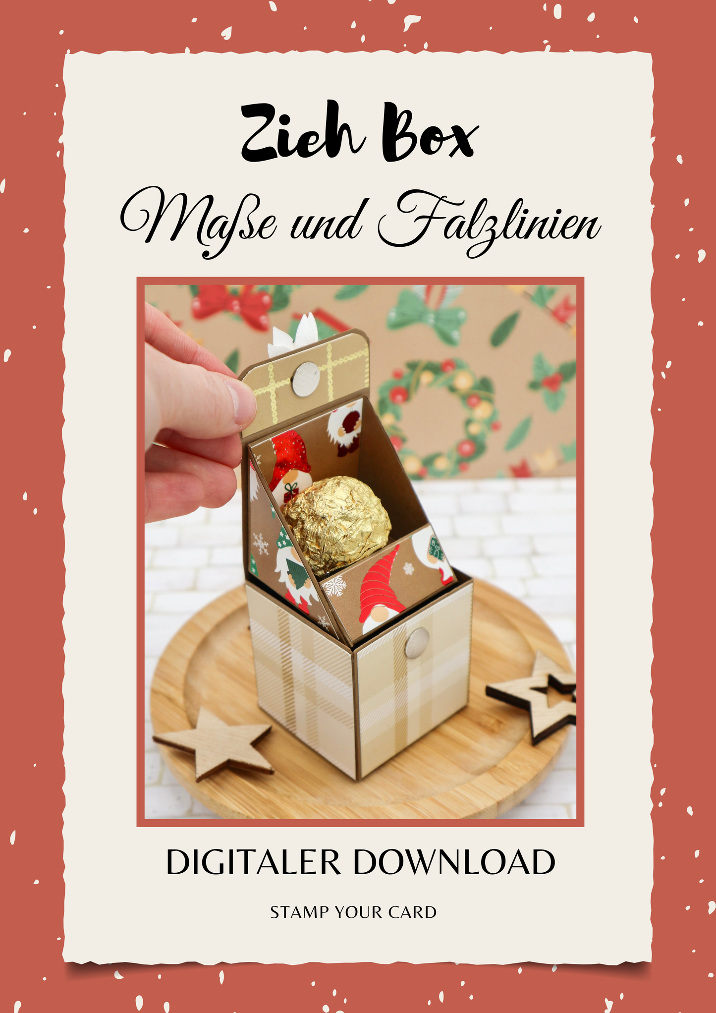 Pull Box - Dimensions & Folding Lines in cm (PDF Download) GERMAN