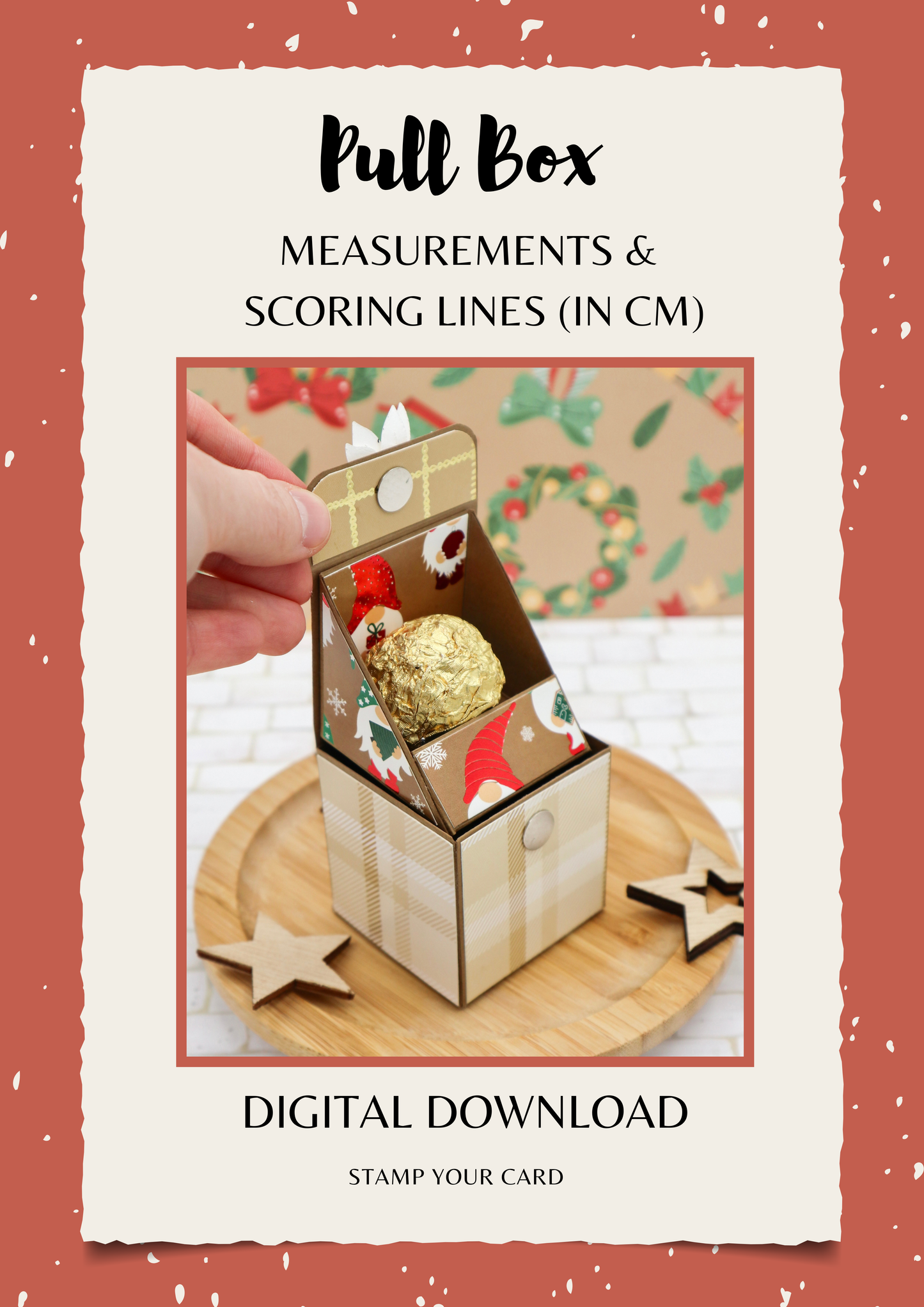 Pull Box - measurements & scoring lines in cm (PDF-Download) ENGLISH