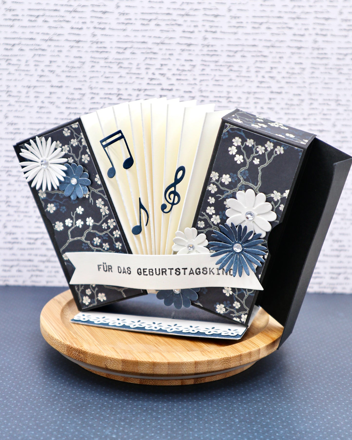 Accordion box card - measurements & scoring lines in CM (PDF-Download) ENGLISH