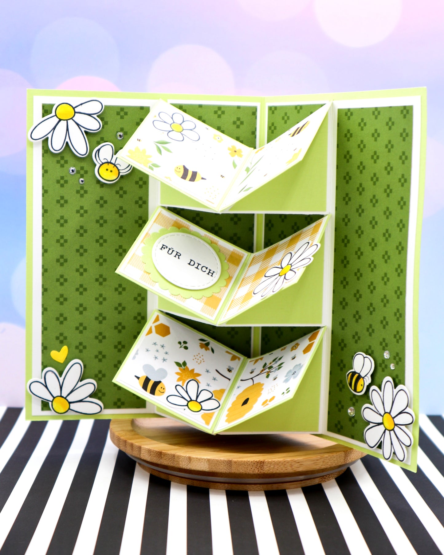 Book Pop Up Card - measurements & scoring lines in CM (PDF-Download) ENGLISH