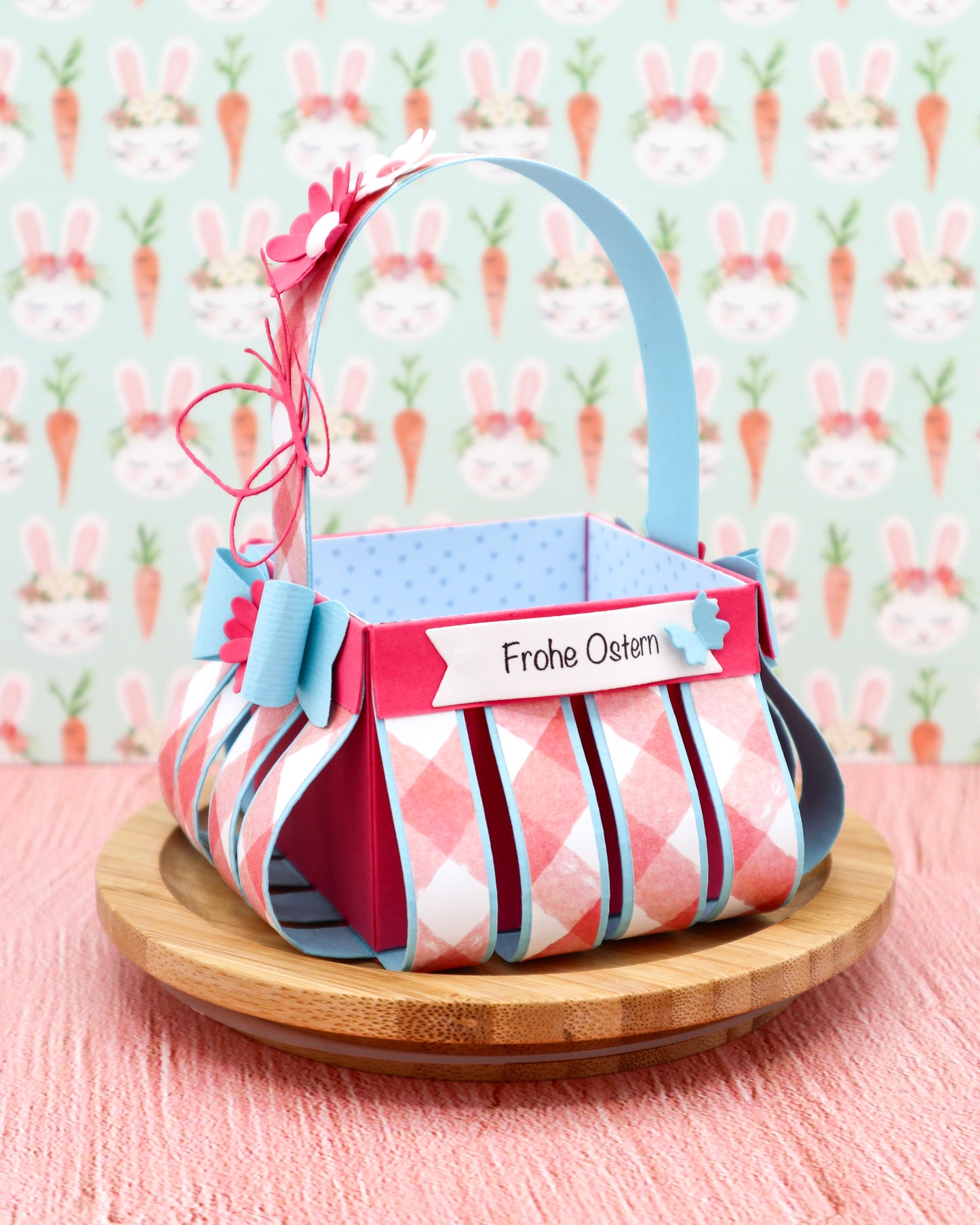 Easter Basket - measurements & scoring lines in CM (PDF-Download) ENGLISH