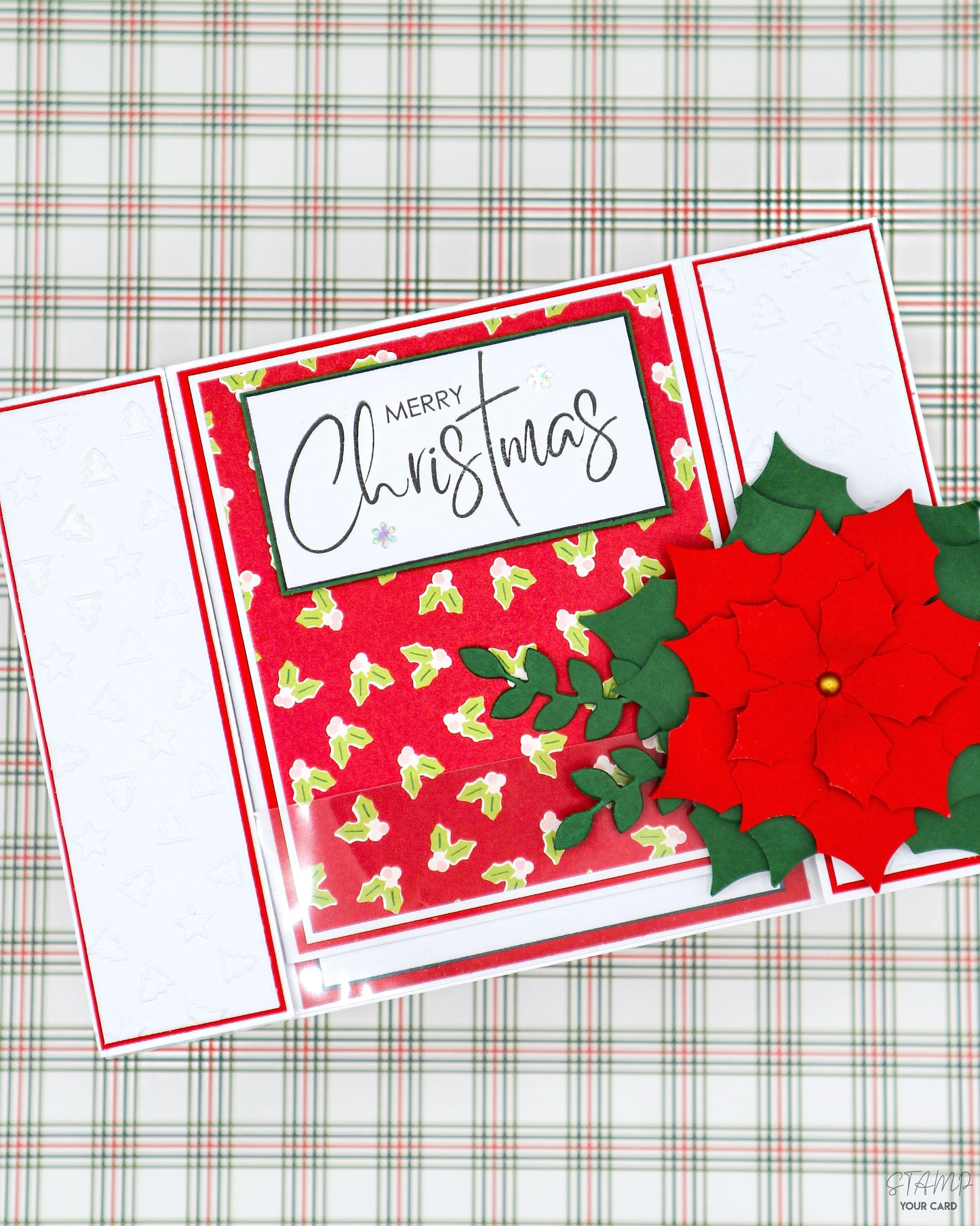 Klappkarte mit Weihnachtsstern