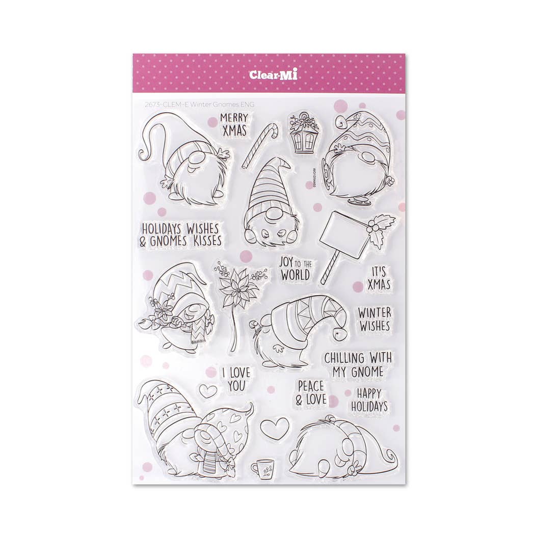 Winter GNOMES Clear Stamps