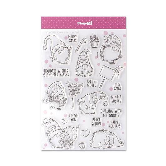 Winter GNOMES Clear Stamps