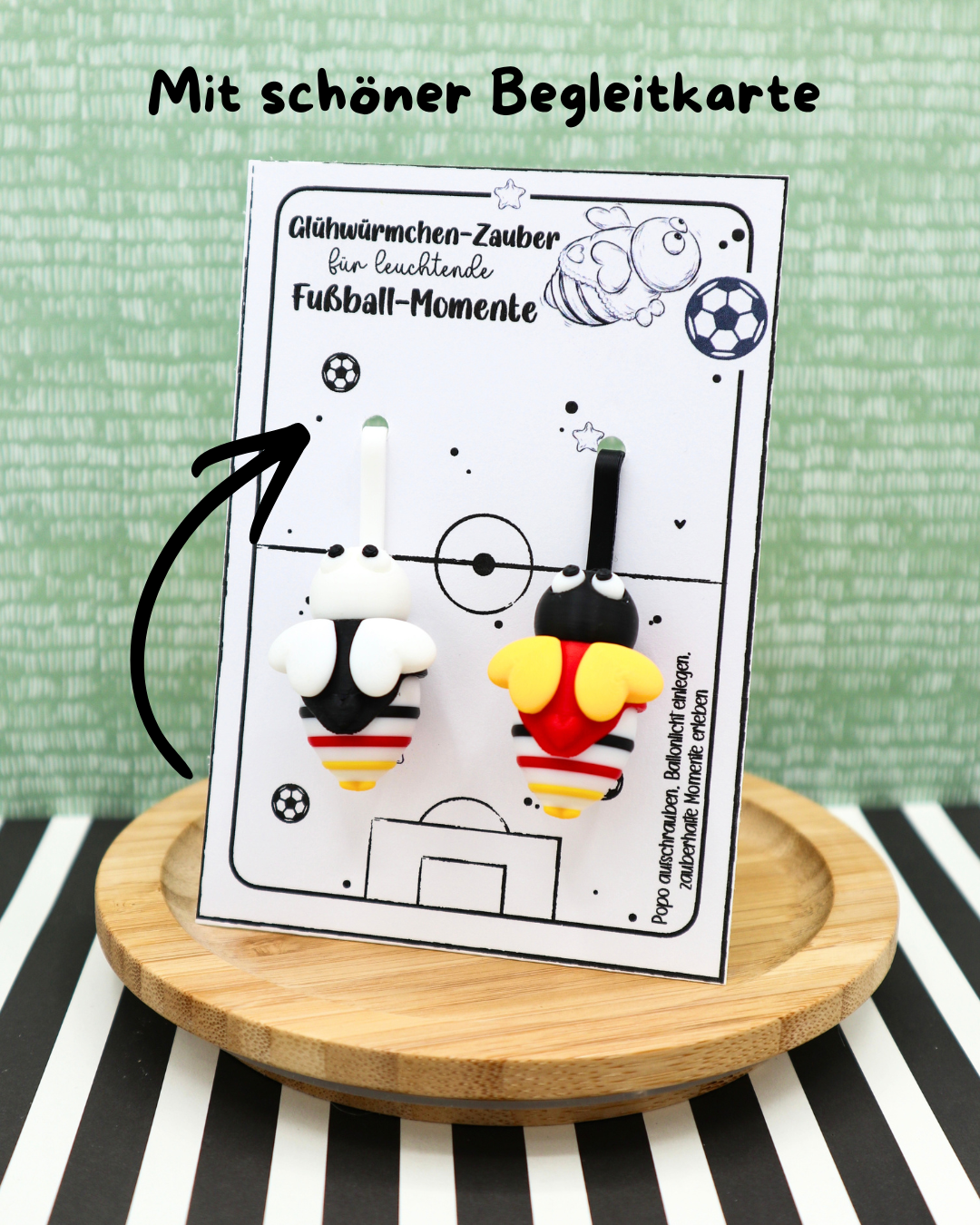 Glasanhänger Glühwürmchen FUßBALL EDITION inkl. Ballonlichter
