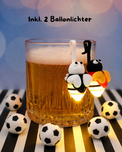 Glasanhänger Glühwürmchen FUßBALL EDITION inkl. Ballonlichter