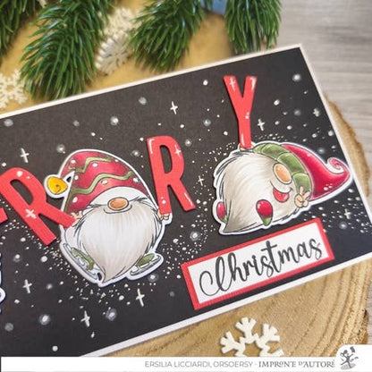 Winter GNOMES Clear Stamps