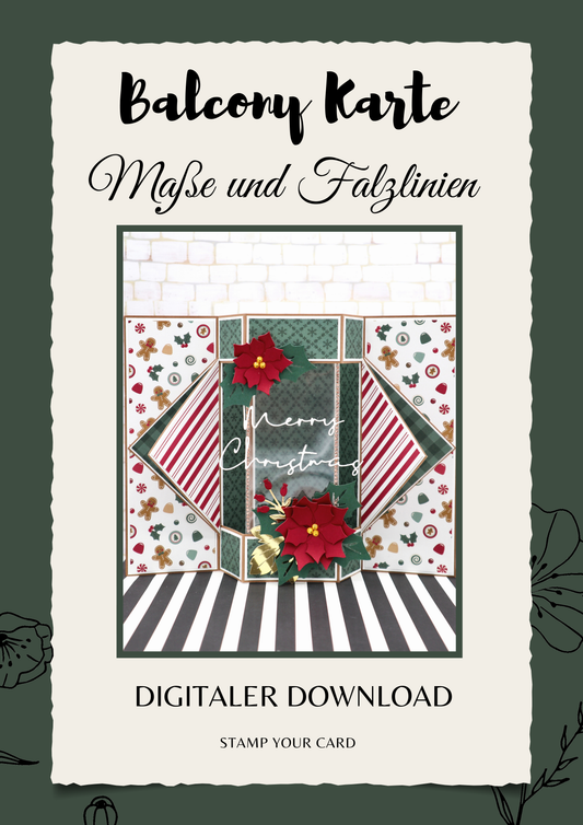 Balcony Karte - Maße & Falzlinien in CM Angaben (PDF-Download) DEUTSCH