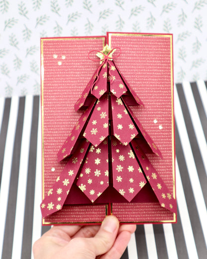 Christmas Tree Card incl. Bonus Tutorial - measurements & scoring lines in CM (PDF-Download) ENGLISH