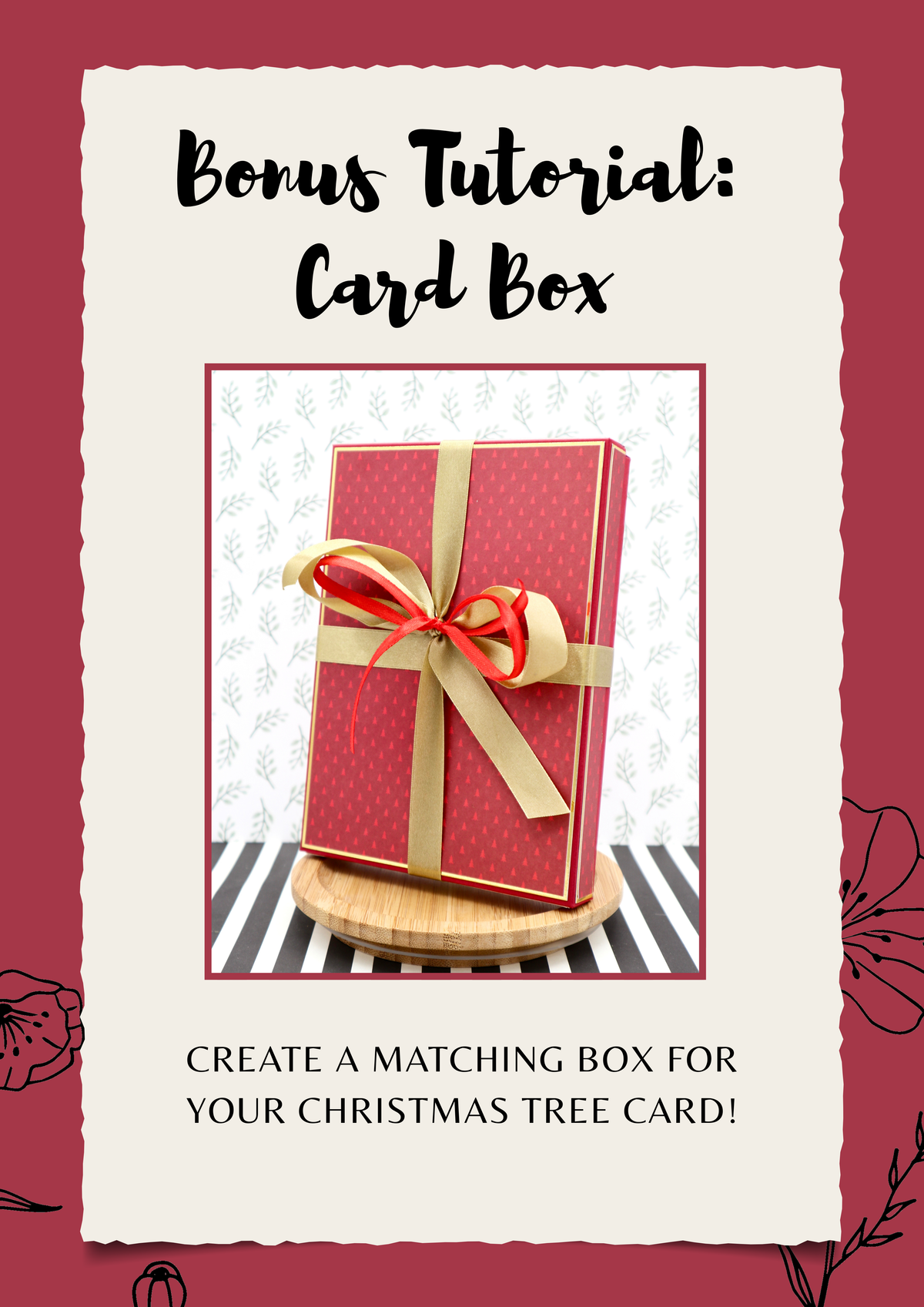 Christmas Tree Card incl. Bonus Tutorial - measurements & scoring lines in INCH (PDF-Download) ENGLISH