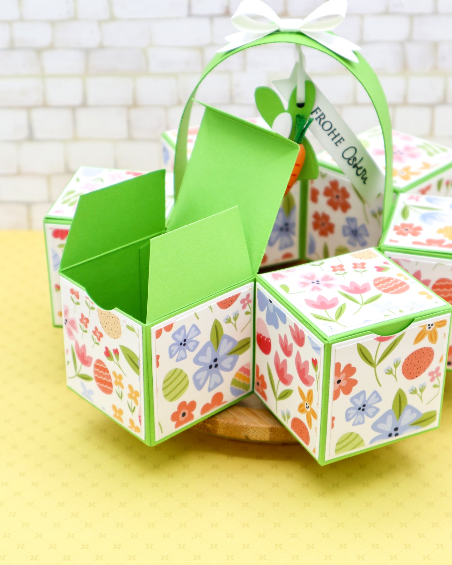 Wreath of Boxes - measurements & scoring lines in CM (PDF-Download) ENGLISH