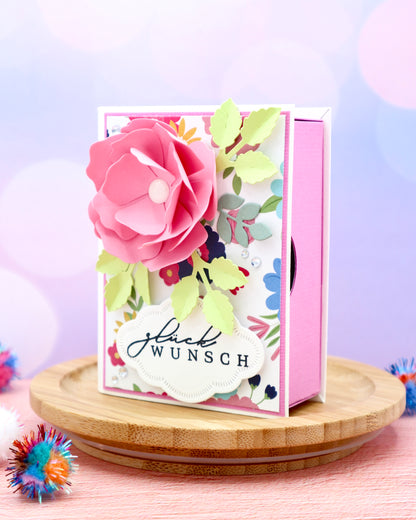 Mini Book Box - measurements & scoring lines in CM (PDF-Download) ENGLISH