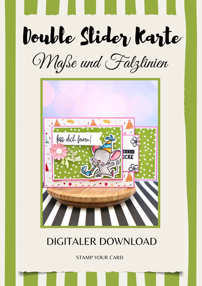 Double Slider Karte - Maße & Falzlinien in CM Angaben (PDF-Download) DEUTSCH