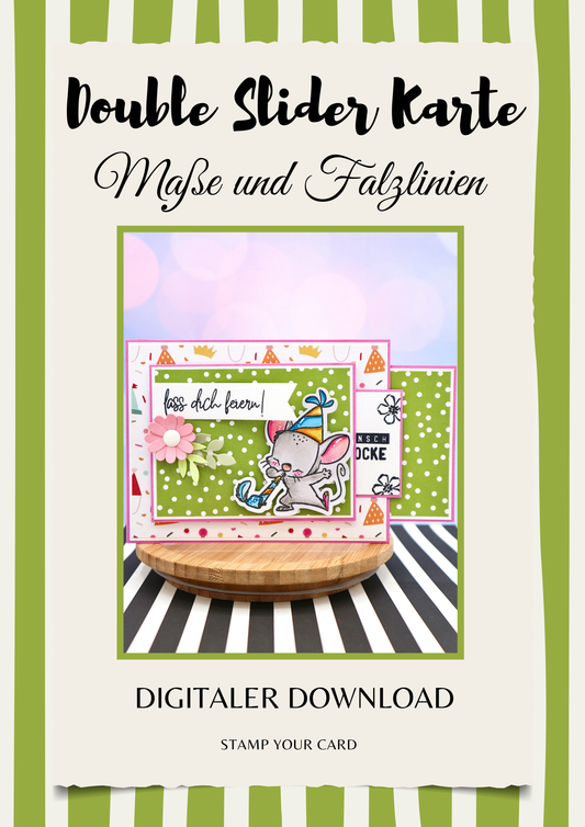 Double Slider Karte - Maße & Falzlinien in CM Angaben (PDF-Download) DEUTSCH