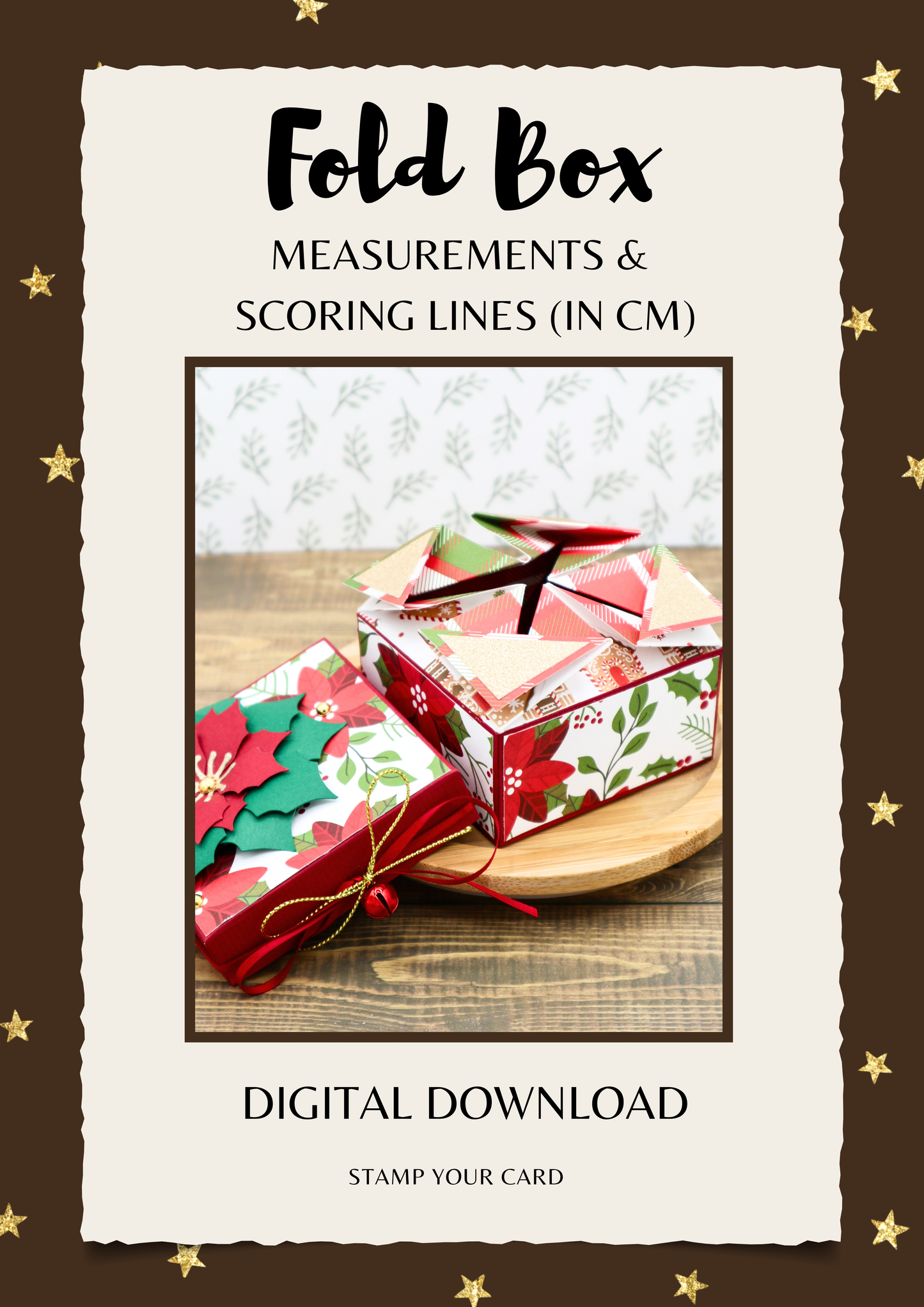 Fold Box - measurements & scoring lines in CM (PDF-Download) ENGLISH