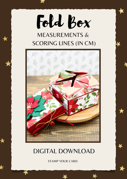 Fold Box - measurements & scoring lines in CM (PDF-Download) ENGLISH