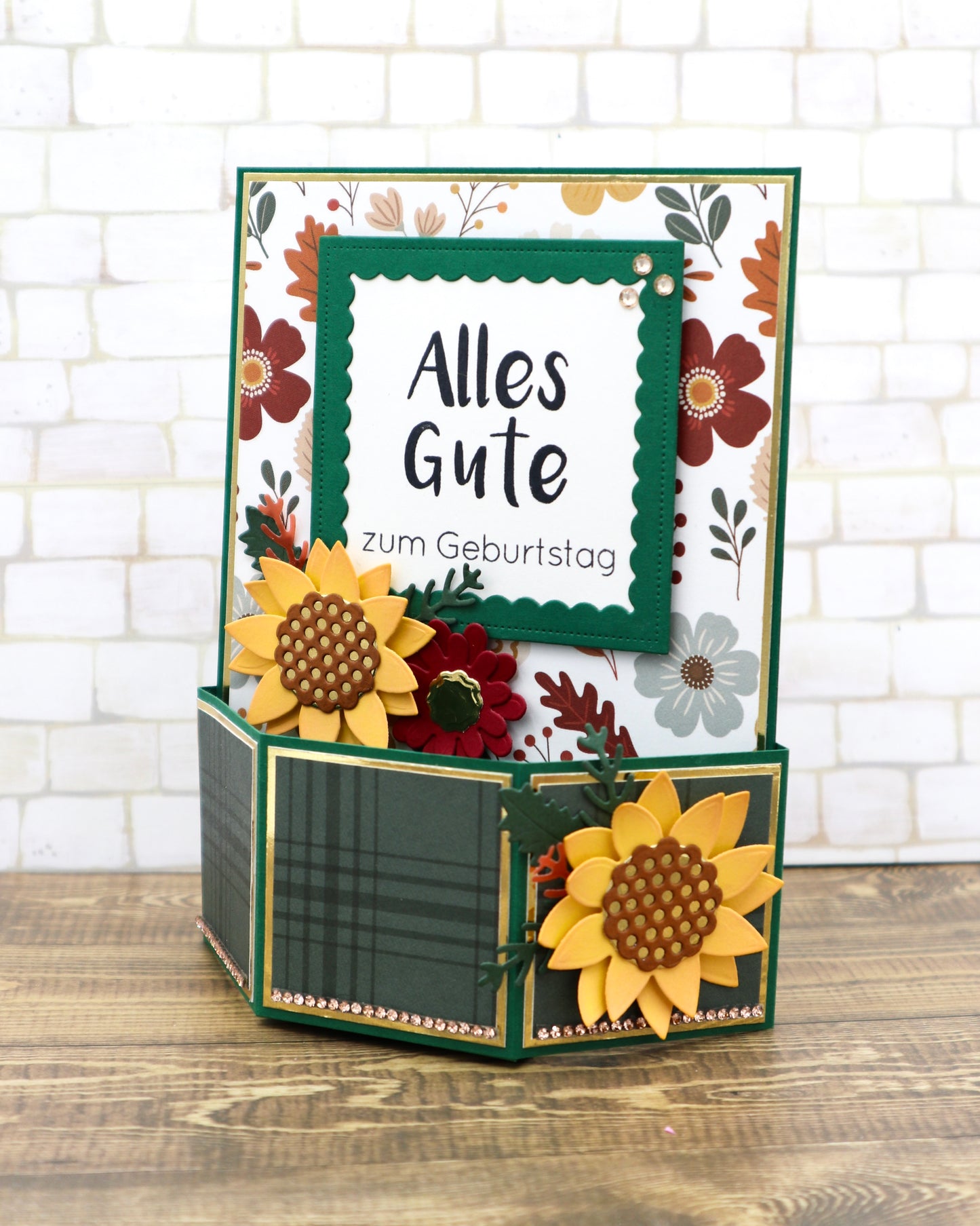 Hexagon Box Karte - Maße & Falzlinien in CM Angaben (PDF-Download) DEUTSCH