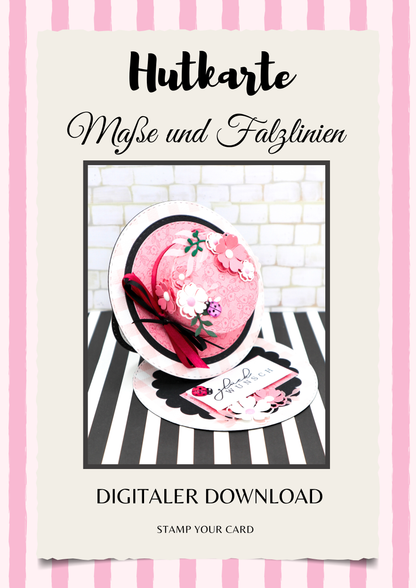 Hut Karte - Maße & Falzlinien in CM Angaben (PDF-Download) DEUTSCH