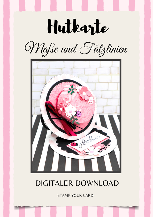 Hut Karte - Maße & Falzlinien in CM Angaben (PDF-Download) DEUTSCH