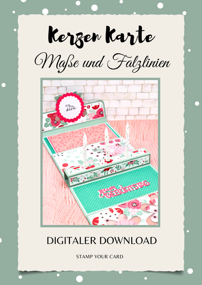 Kerzen Karte - Maße & Falzlinien in CM Angaben (PDF-Download) DEUTSCH