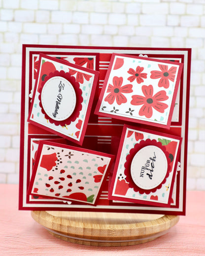 Easel Karte - Maße & Falzlinien in CM Angaben (PDF-Download) DEUTSCH