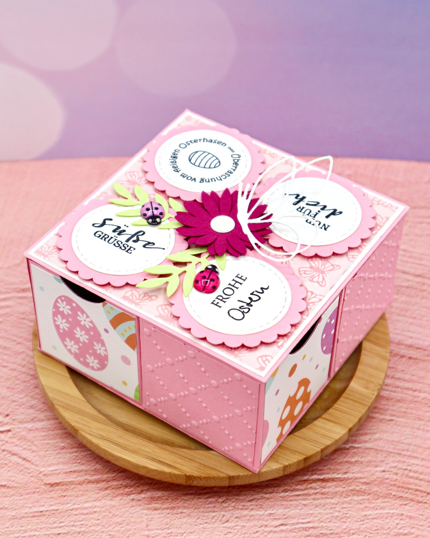 Überraschungsbox - Maße & Falzlinien in CM Angaben (PDF-Download) DEUTSCH