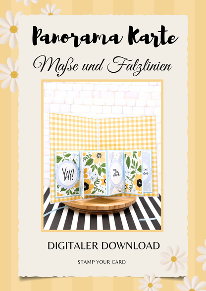 Panorama Karte - Maße & Falzlinien in CM Angaben (PDF-Download) DEUTSCH