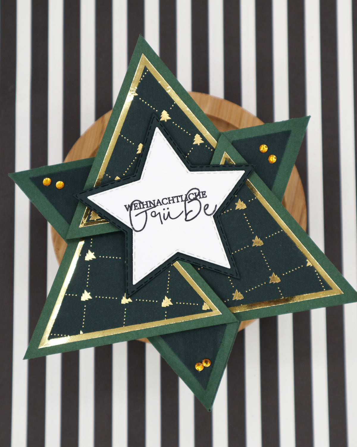 Star Card - measurements & scoring lines in INCH (PDF-Download) ENGLISH