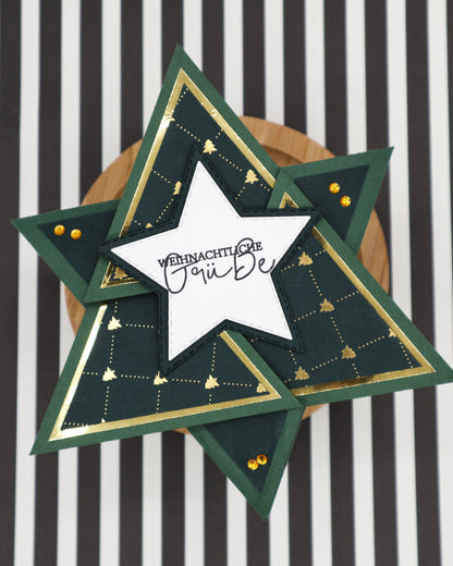 Star Card - measurements & scoring lines in INCH (PDF-Download) ENGLISH