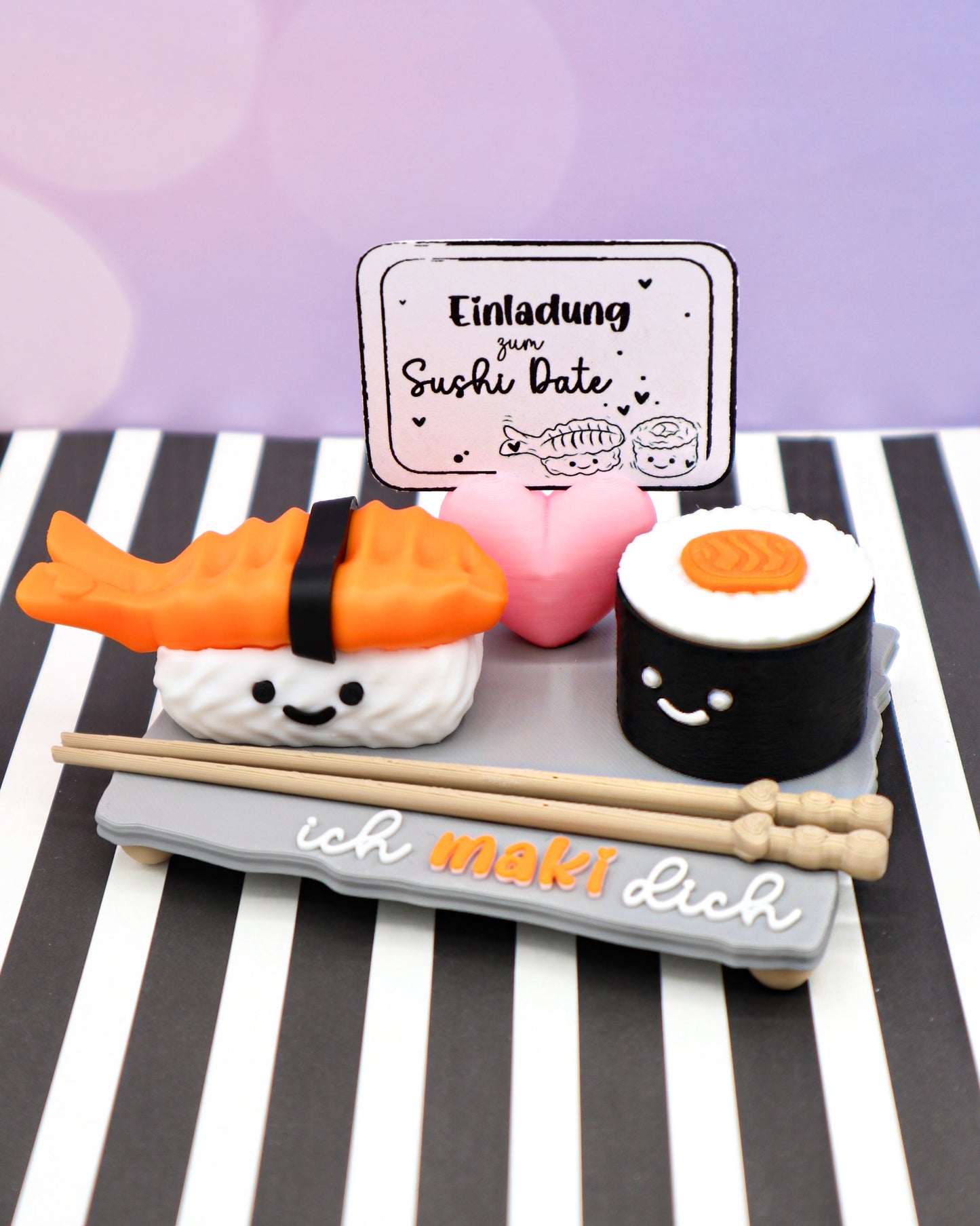 Sushi Gutschein Deko-Set "ich maki dich"