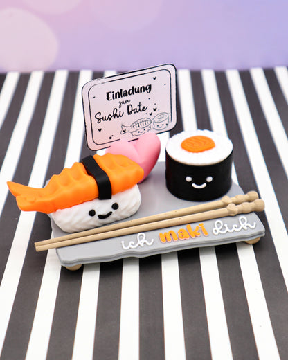 Sushi Gutschein Deko-Set "ich maki dich"