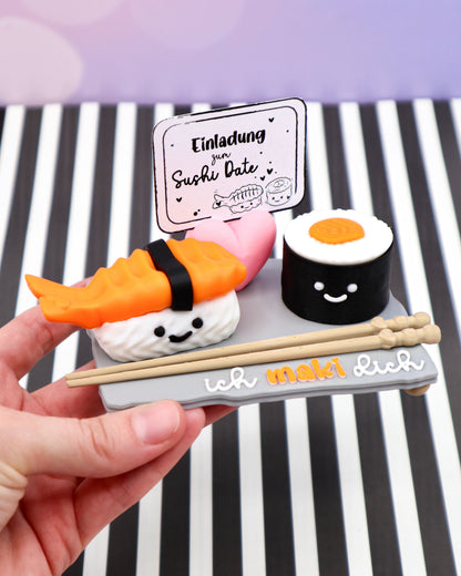 Sushi Gutschein Deko-Set "ich maki dich"