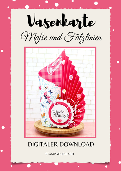Vasenkarte - Maße & Falzlinien in CM Angaben (PDF-Download) DEUTSCH