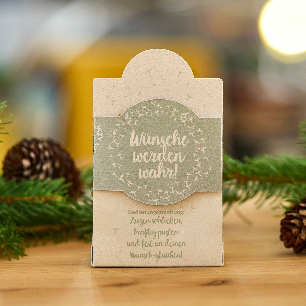 Großer Wunscherfüller mit echter Pusteblume