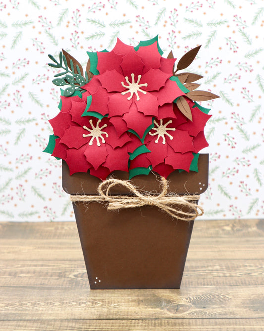 Blumentopfkarte Weihnachtsstern