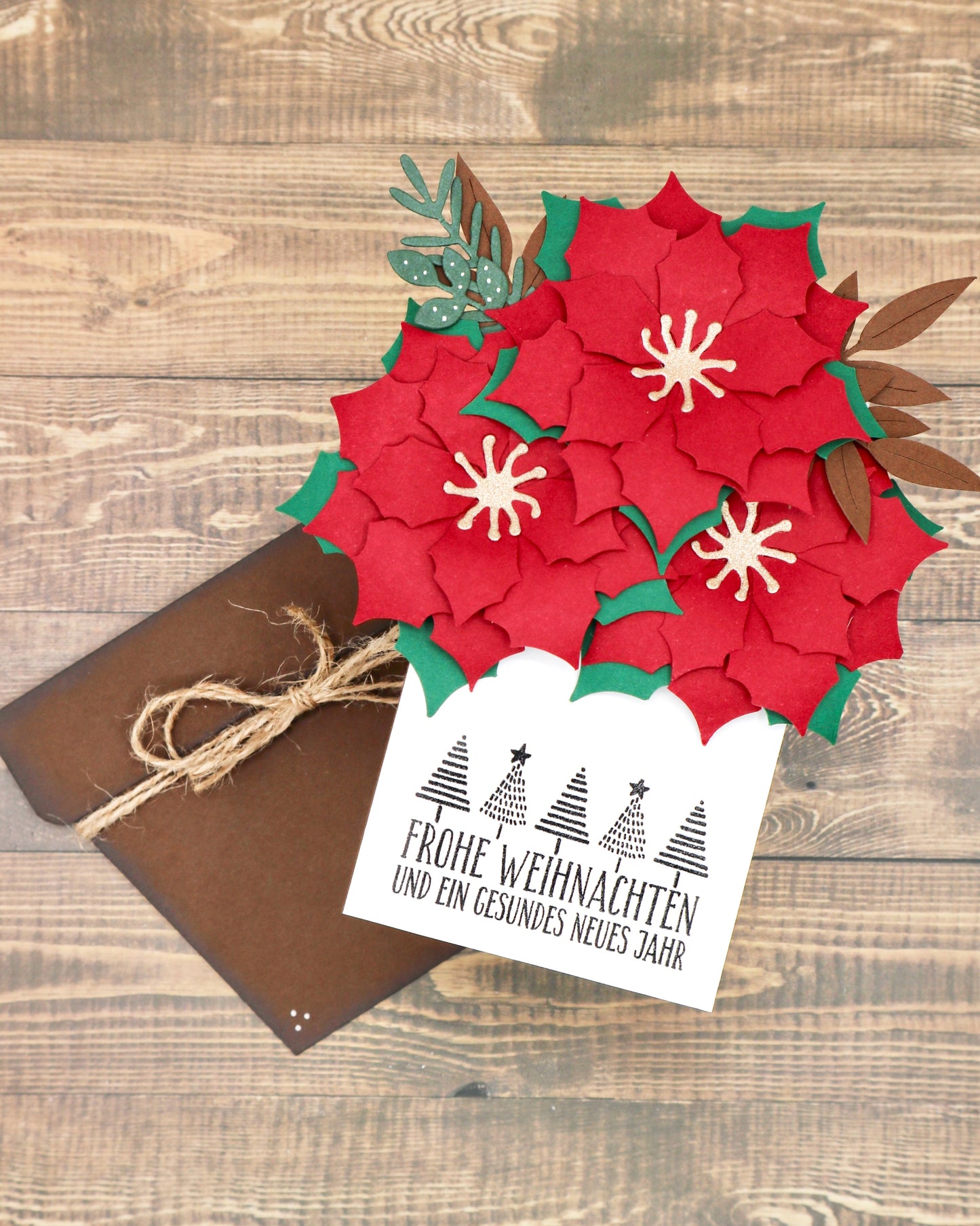 Blumentopfkarte Weihnachtsstern