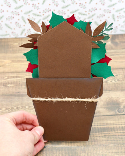 Blumentopfkarte Weihnachtsstern