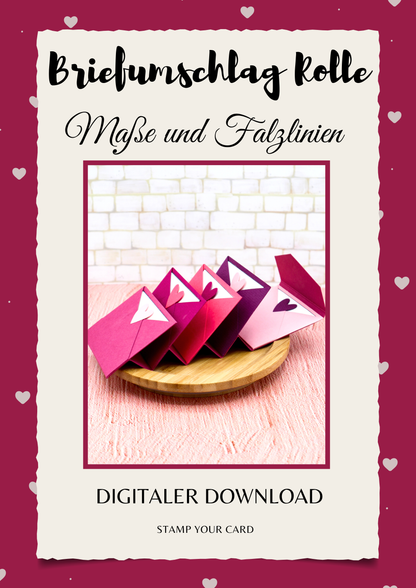 Briefumschlag Rolle - Maße & Falzlinien in CM Angaben (PDF-Download) DEUTSCH