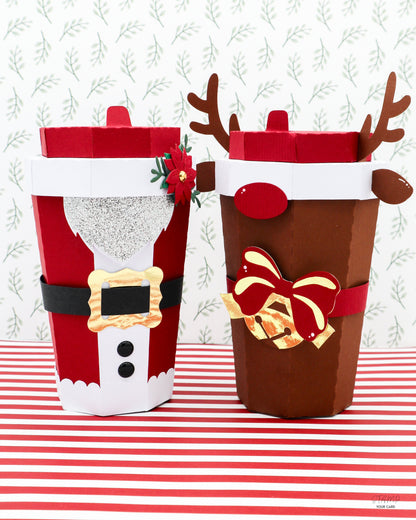 SANTA and REINDEER CUPS 2er Set