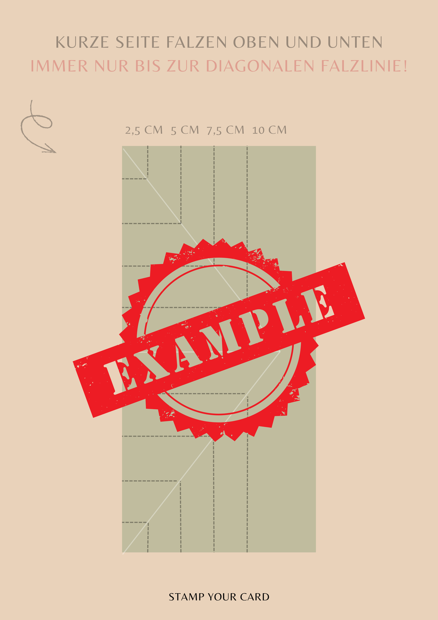 Fächerkarte – Maße & Falzlinien in cm Angaben (PDF-Download) DEUTSCH