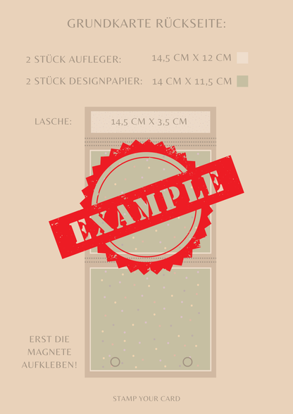 Fächerkarte – Maße & Falzlinien in cm Angaben (PDF-Download) DEUTSCH