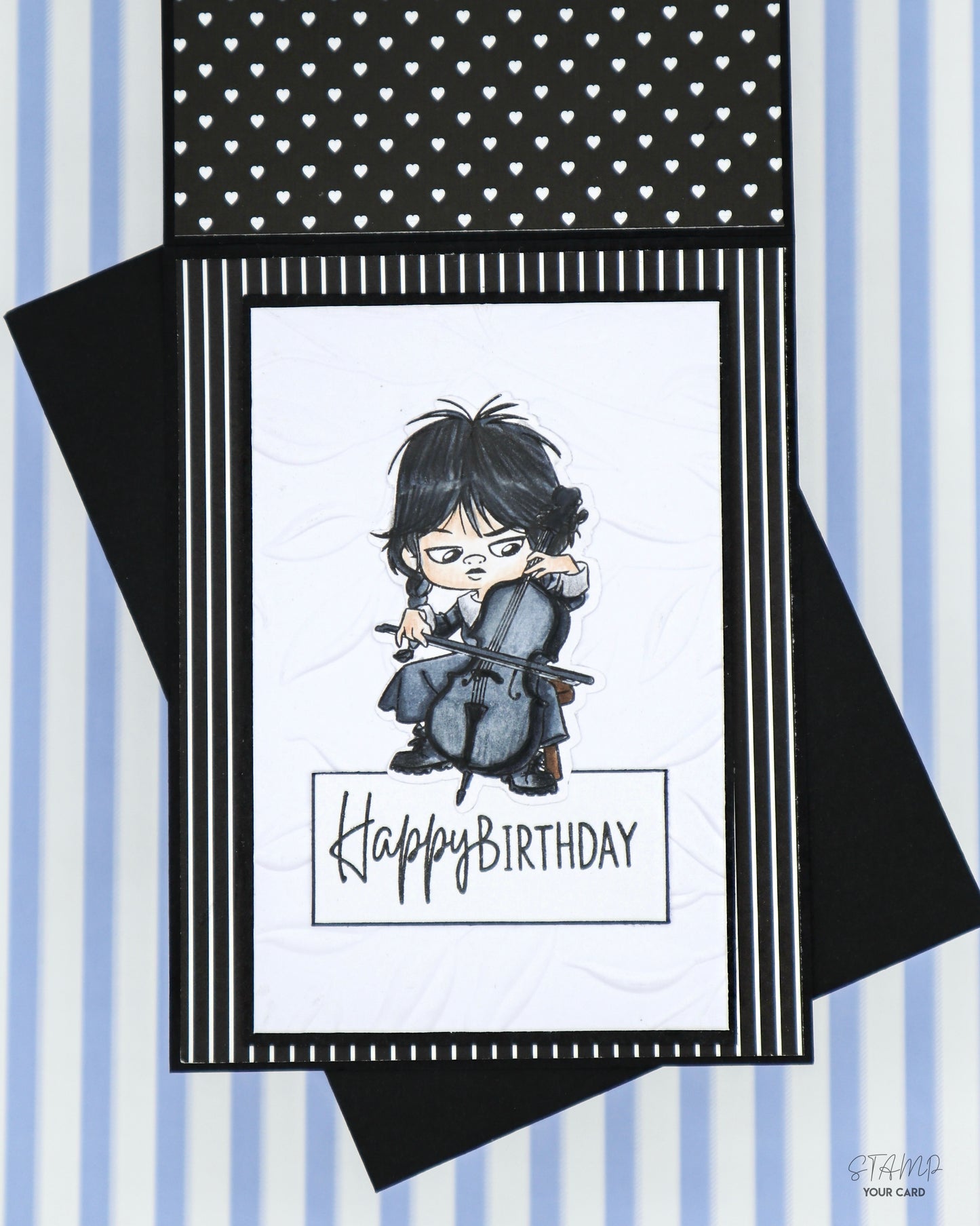 AUFKLAPPKARTE mit Stempelabdruck