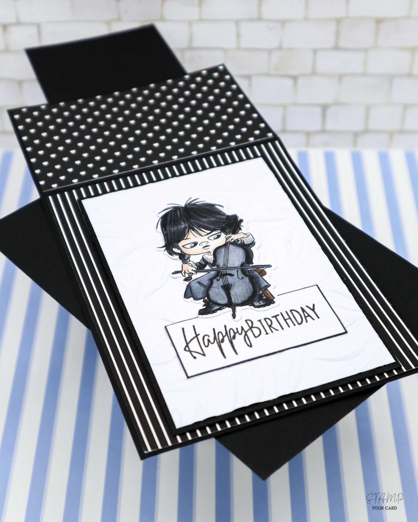 AUFKLAPPKARTE mit Stempelabdruck