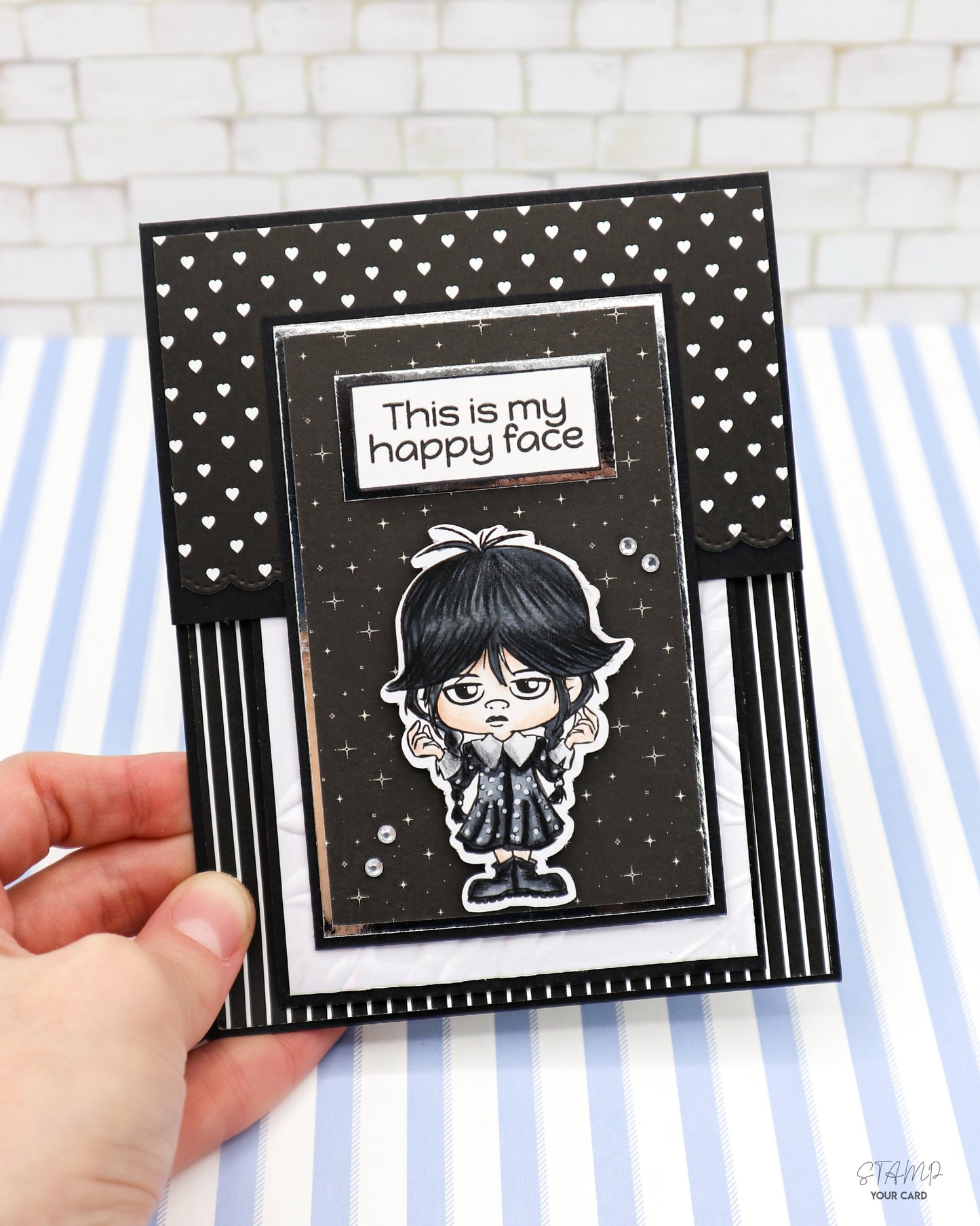 AUFKLAPPKARTE mit Stempelabdruck