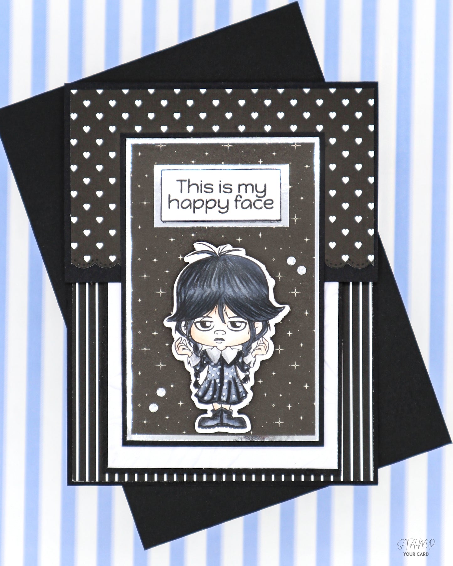 AUFKLAPPKARTE mit Stempelabdruck