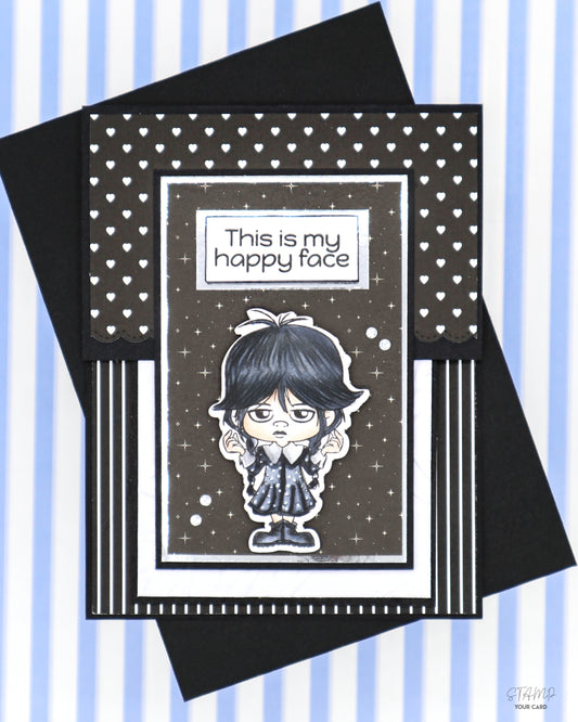 AUFKLAPPKARTE mit Stempelabdruck