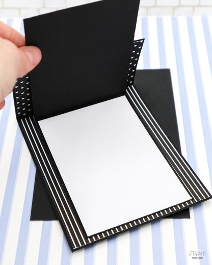 AUFKLAPPKARTE mit Stempelabdruck